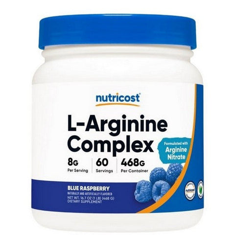 Nutricost, L-Arginine Complex Powder Blue Raspberry, 60 Servings Nutricost