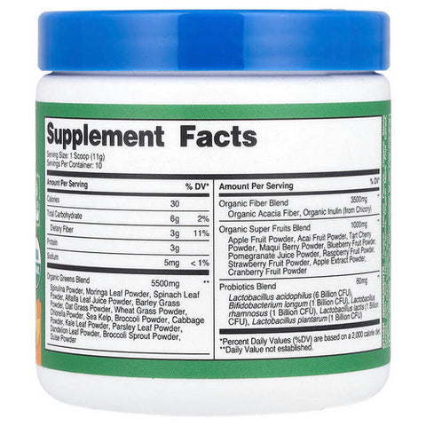 Nutricost, Organic Super Greens Powder Orange Sunrise, 10 Servings Nutricost