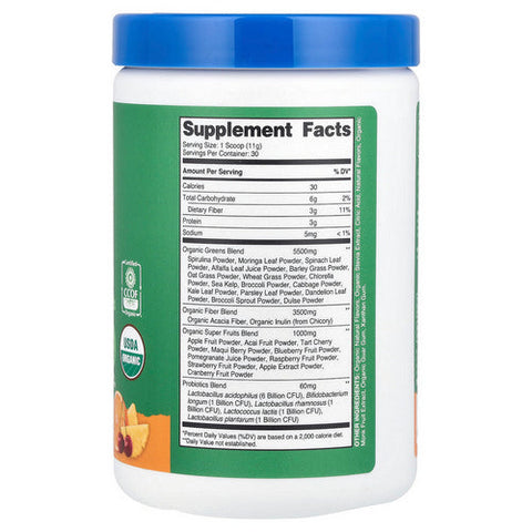 Nutricost, Super Greens Powder Orange Sunrise Organic, 30 Serving Nutricost