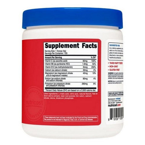 Nutricost, Electrolytes Hydration Complex Fruit Punch, 120 Servings Nutricost