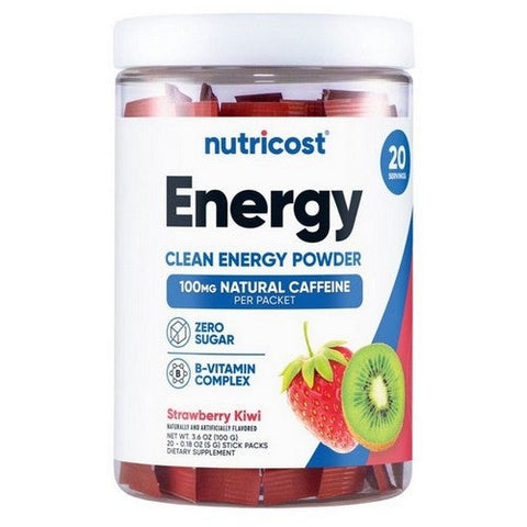 Nutricost, Energy Complex Stickpacks Strawberry Kiwi, 20 Sticks Nutricost