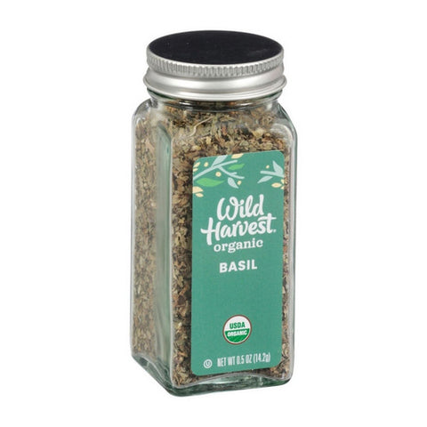 Basil Jar Organic .5 Oz (Case Of 6) by Wild Harvest