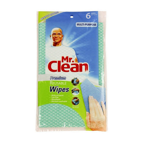 Premium Reusable Wipes 6 Count (Case Of 6) by Mr. Clean