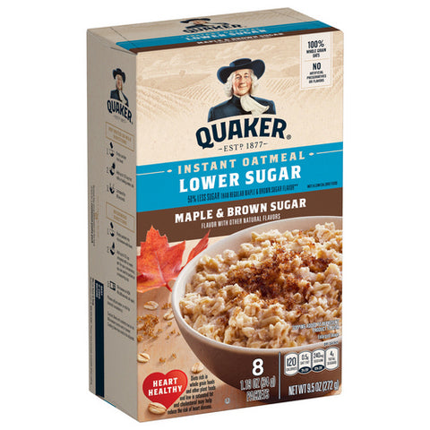 Lower Instant Oat Meal Maple And Brown Sugar 9.5 Oz (Case Of 12) by Quaker