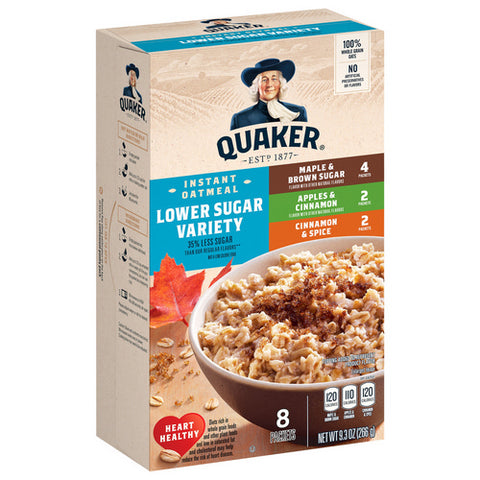 Lower Sugar Variety Pack Oatmeal 9.3 Oz (Case Of 12) by Quaker