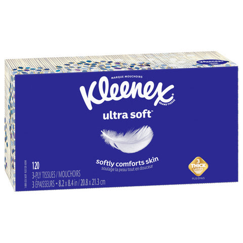 Ultra Soft Facial Tissue White 120 Count (Case Of 24) by Kleenex