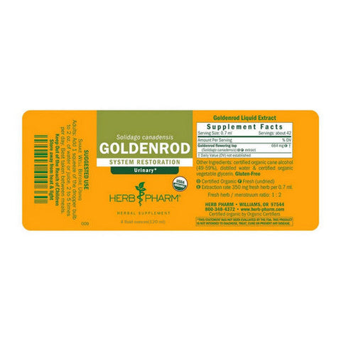 Herb Pharm, Goldenrod Extract, 4 Oz Herb Pharm
