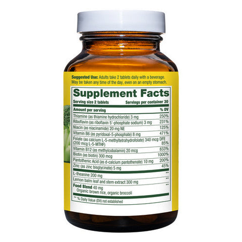 MegaFood, L-Theanine And Vitamin B Complex, 60 Count MegaFood
