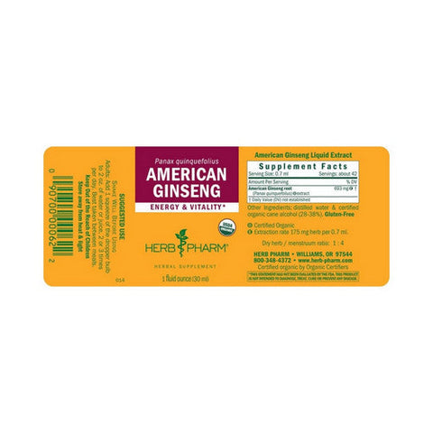 Herb Pharm, Ginseng Extract, 1 Oz Herb Pharm