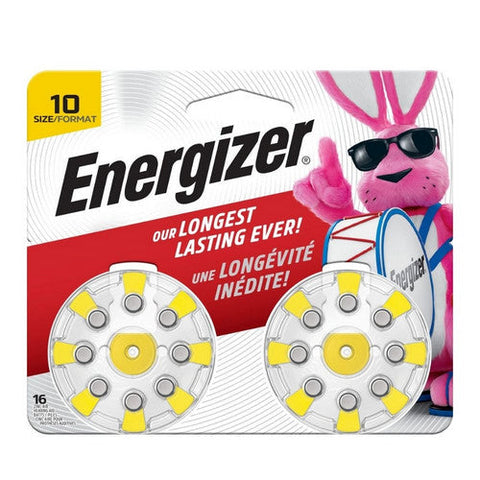 Energizer, Hearing Aid Batteries Size 10, 16 Count Energizer