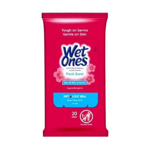 Wet Ones, Antibacterial Hand Wipes Travel Pack Fresh, 20 Count Wet Ones