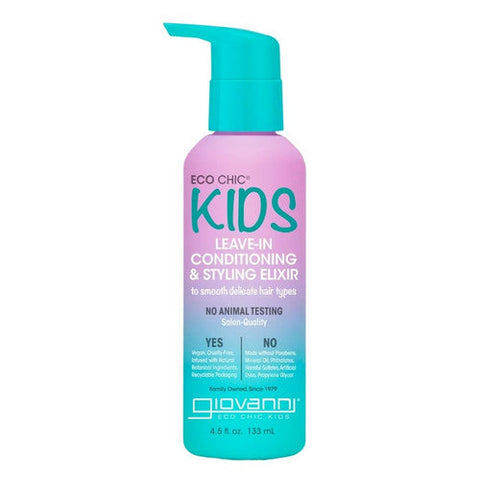 Giovanni Cosmetics, Eco Chic Kids Leave In Conditioning And Styling Elixir, 5 Oz Giovanni Cosmetics