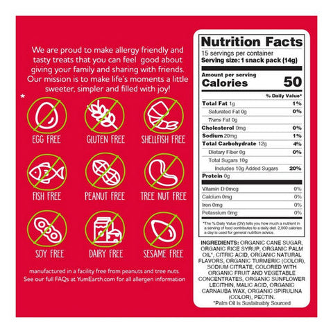 YumEarth, YumEarth Giggles Chewy Candy Bites, 15 Count YumEarth
