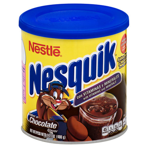Nesquik Chocolate Flavored Powder Drink Mix Canister 14.1 Oz (Case Of 12) by Nestle