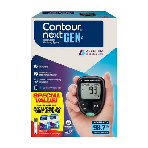 Contour, Next Gen Blood Glucose Monitoring System, 1 Count Contour