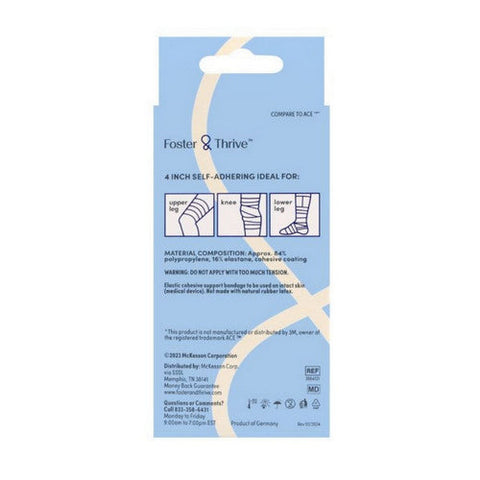 Foster And Thrive, Elastic Bandage  4" Self Adhering, 1 Count Foster And Thrive
