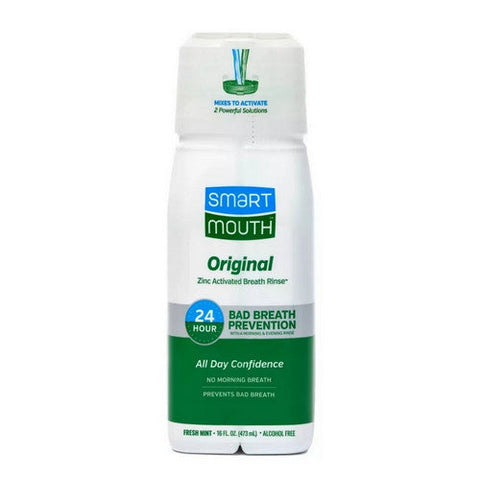 Smartmouth, Original Zinc Activated Breath Rinse Fresh Mint, 16 Oz Smartmouth