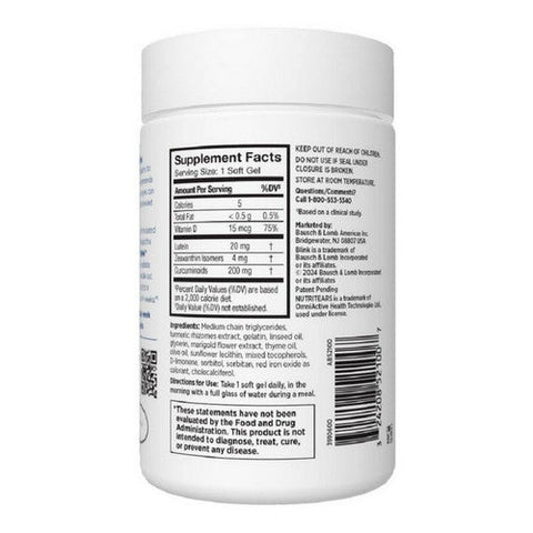 Blink, NutriTears Supplement For Dry Eyes, 50 Softgels