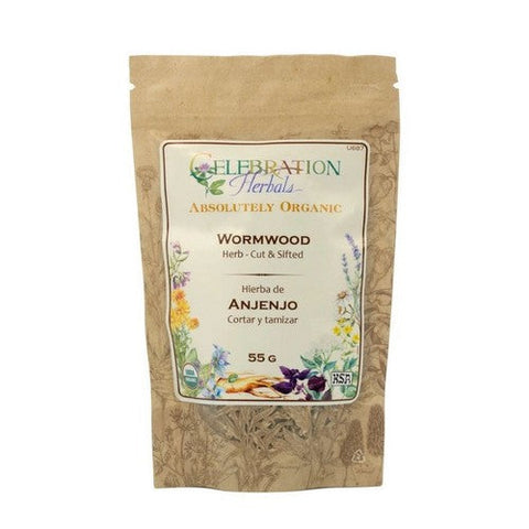 Celebration Herbals, Organic Wormwood Herb Cut And Shifted, 16 Oz Celebration Herbals