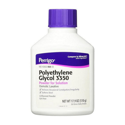 Perrigo, Polyethylene Glycol 3350 Powder, 17.9 Oz Perrigo