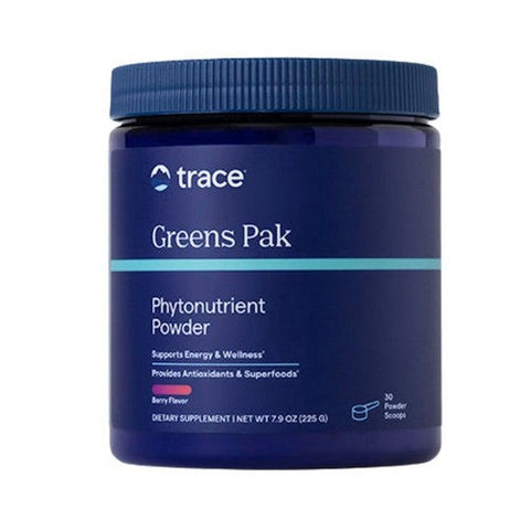 Trace Minerals, Greens Pak Phytonutrient Powder Berry, 7.9 Oz Trace Minerals