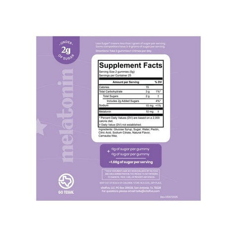 VitaFive, Melatonin Gummies, 10 Mg, 50 Count VitaFive