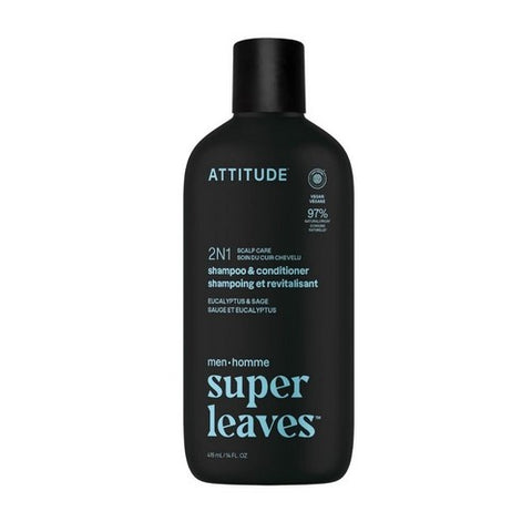 Men's Eucalyptus And Sage Scalp Care 2-In-1 Shampoo & Conditioner 14 Oz by Attitude