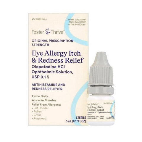 Foster And Thrive, Eye Allergy Itch And Redness Relief Olopatadine HCl, 0.17 Oz