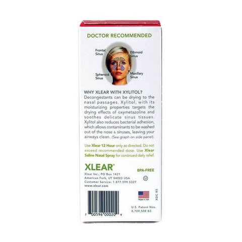 Xlear Inc, 12 Hour Decongestant Nasal Spray, 0.5 Oz Xlear Inc