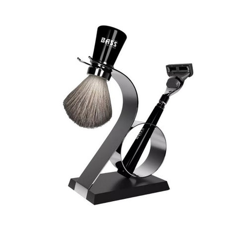 Design Shave Set With Badger Bristle Brush 1 Count by Bass Brushes