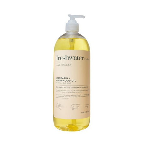 Body Wash Mandarin Plus Cedarwood Oil 33.8 Oz by Freshwater Farm