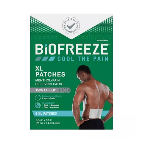 Pain Reliever Patches XL 4 Count by Biofreeze