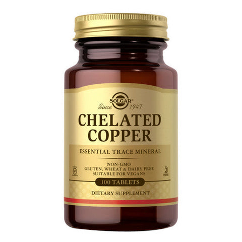 Solgar, Chelated Copper Tablets, 100 Tabs Solgar