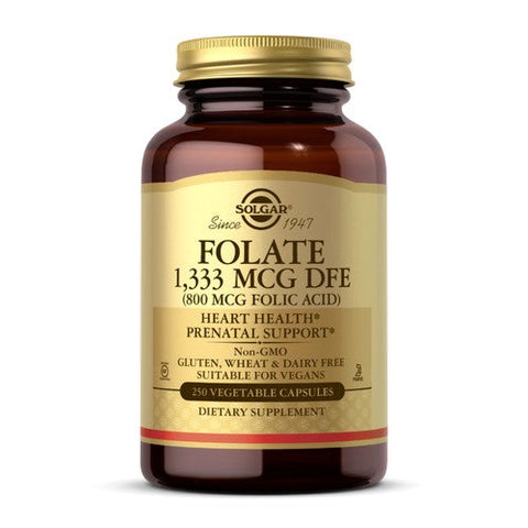 Solgar, Folic Acid, 800 mcg, 250 Veg Caps Solgar