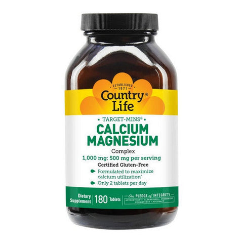 Country Life, Target-Mins Calcium Magnesium Complex, 180 Tabs Country Life