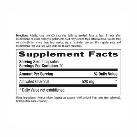 Country Life, Activated Charcoal, 260 Mg, 100 Veg Caps Country Life