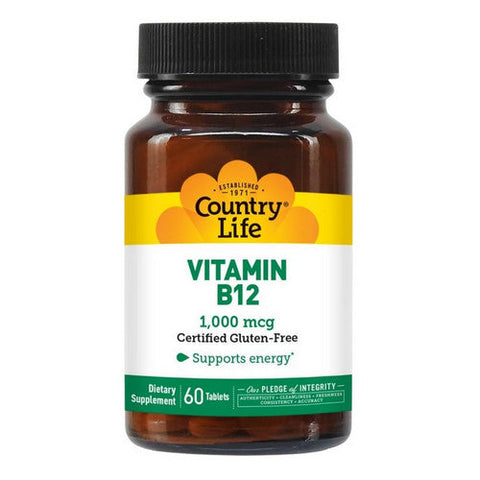 Country Life, Vitamin B-12 TR, 1000 MCG, 60 Tabs Country Life