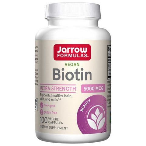 Jarrow Formulas, Biotin, 5000 mcg, 100 Caps Jarrow Formulas