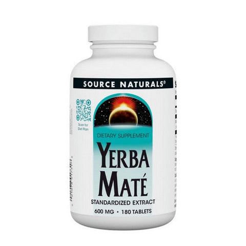 Source Naturals, Yerba Mate, 600 mg, 180 tabs Source Naturals
