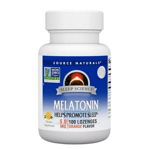Source Naturals, Melatonin Orange, 5 Mg, Sublingual Orange 100 Tabs Source Naturals