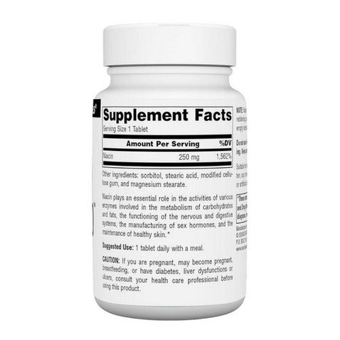 Source Naturals, Niacin, 250 mg, Timed Release, 100 Tabs Source Naturals