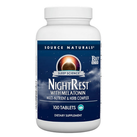 Source Naturals, Sleep Science Nightrest With Melatonin, 100 Tabs Source Naturals
