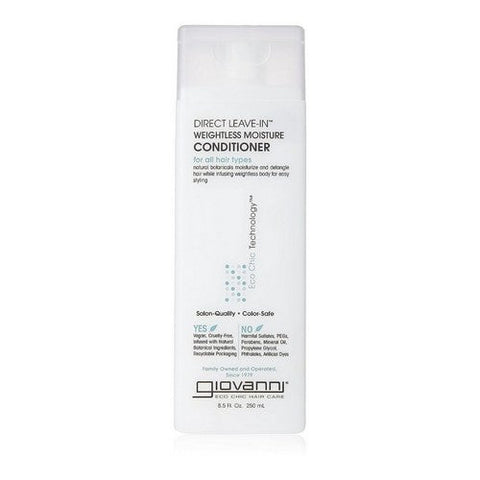Giovanni Cosmetics, Direct Leave-In Weightless Moisture Conditioner For All Hair Types, 8.5 oz Giovanni Cosmetics