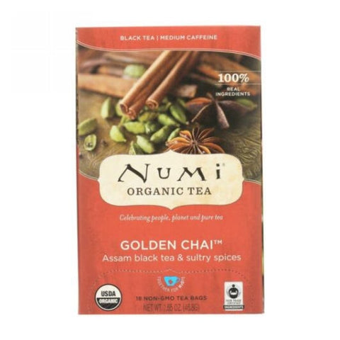 Numi Tea, Golden Chai Black Tea, 18 Bag Numi Tea