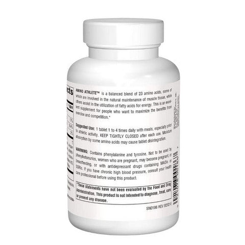 Source Naturals, Amino Athlete, 1000 MG, 100 Tabs Source Naturals