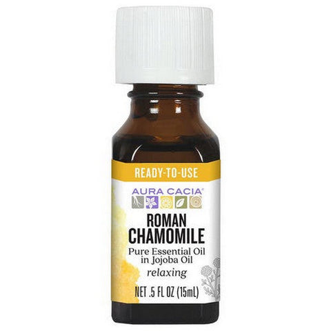 Aura Cacia, Pure Essential Oil Roman Chamomile In Jojoba Oil, 0.5 Oz Aura Cacia