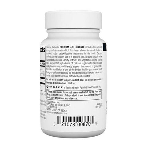 Source Naturals, Calcium D-Glucarate, 500 mg, 60 Tabs Source Naturals