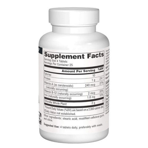 Source Naturals, Chlorella, 500 MG, 100 Tabs Source Naturals