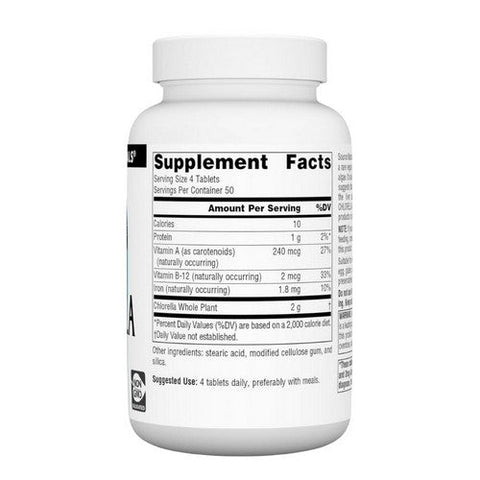 Source Naturals, Chlorella, 500 MG, 200 Tabs Source Naturals