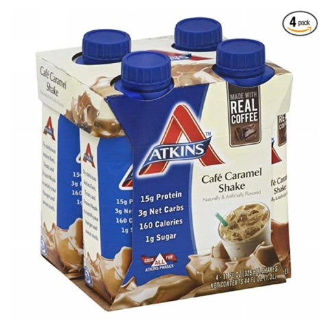 Atkins, Ready-To-Drink Shakes, Cafe Caramel, 4/11 Oz Atkins